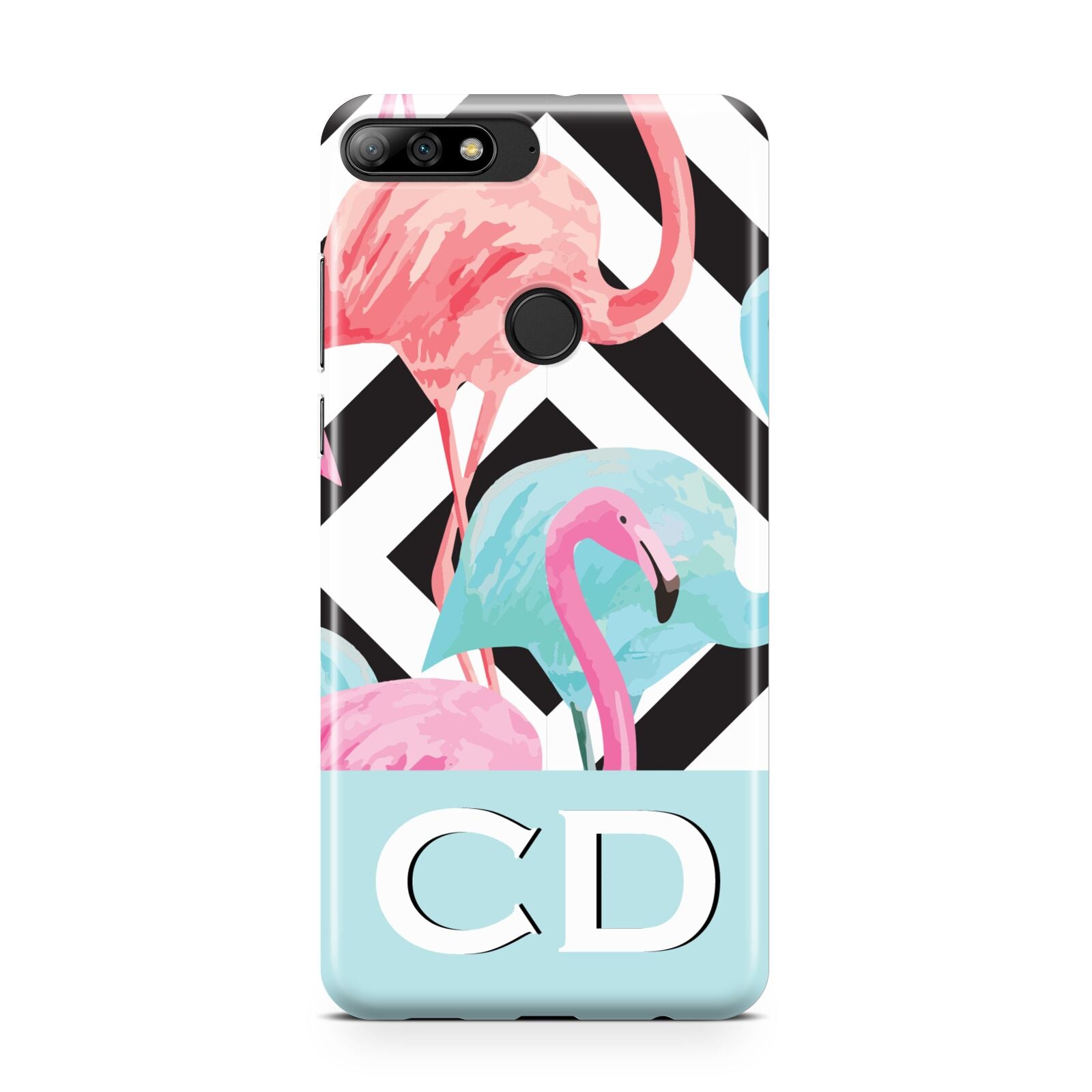 Blue Pink Flamingos Huawei Y7 2018