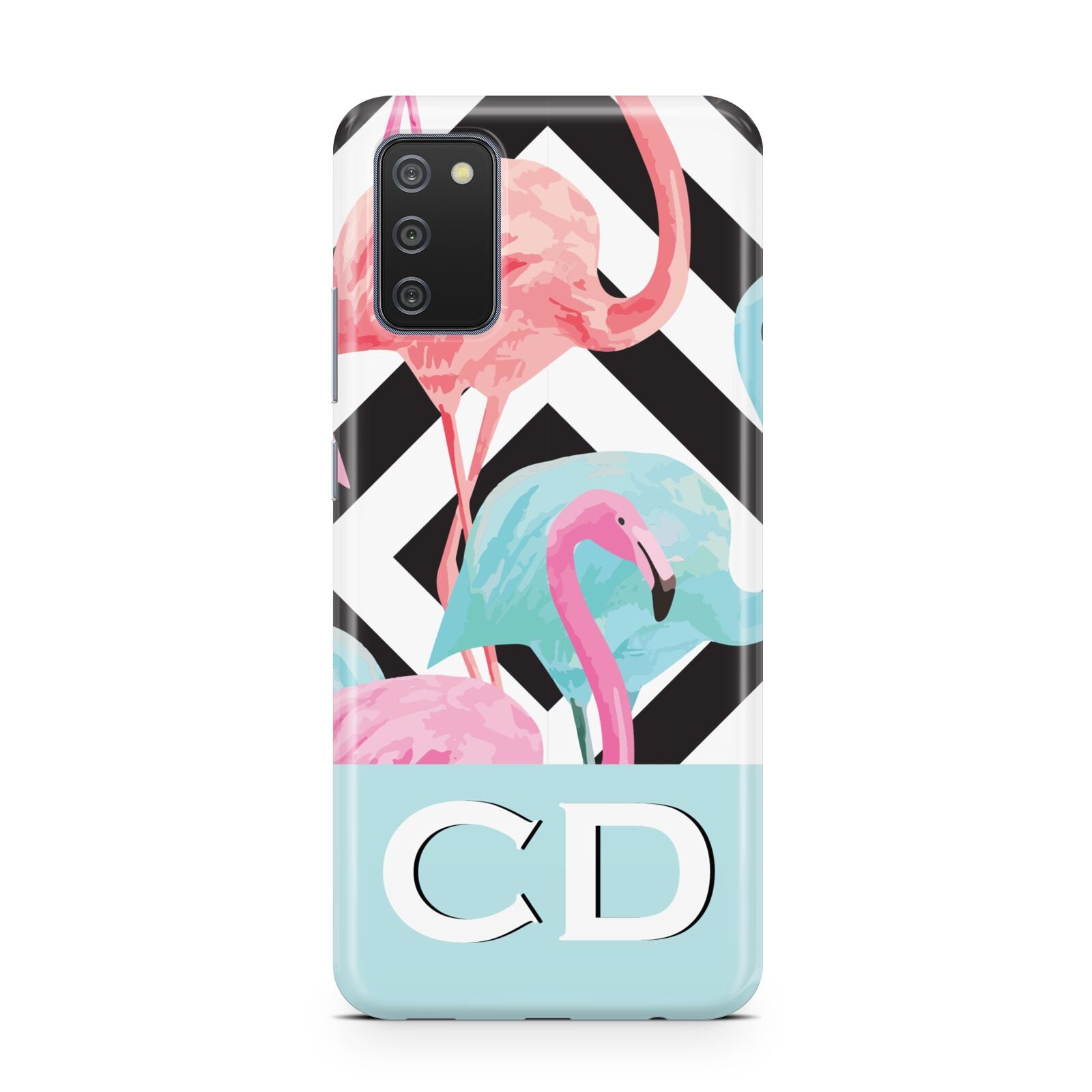 Blue Pink Flamingos Samsung A02s Case