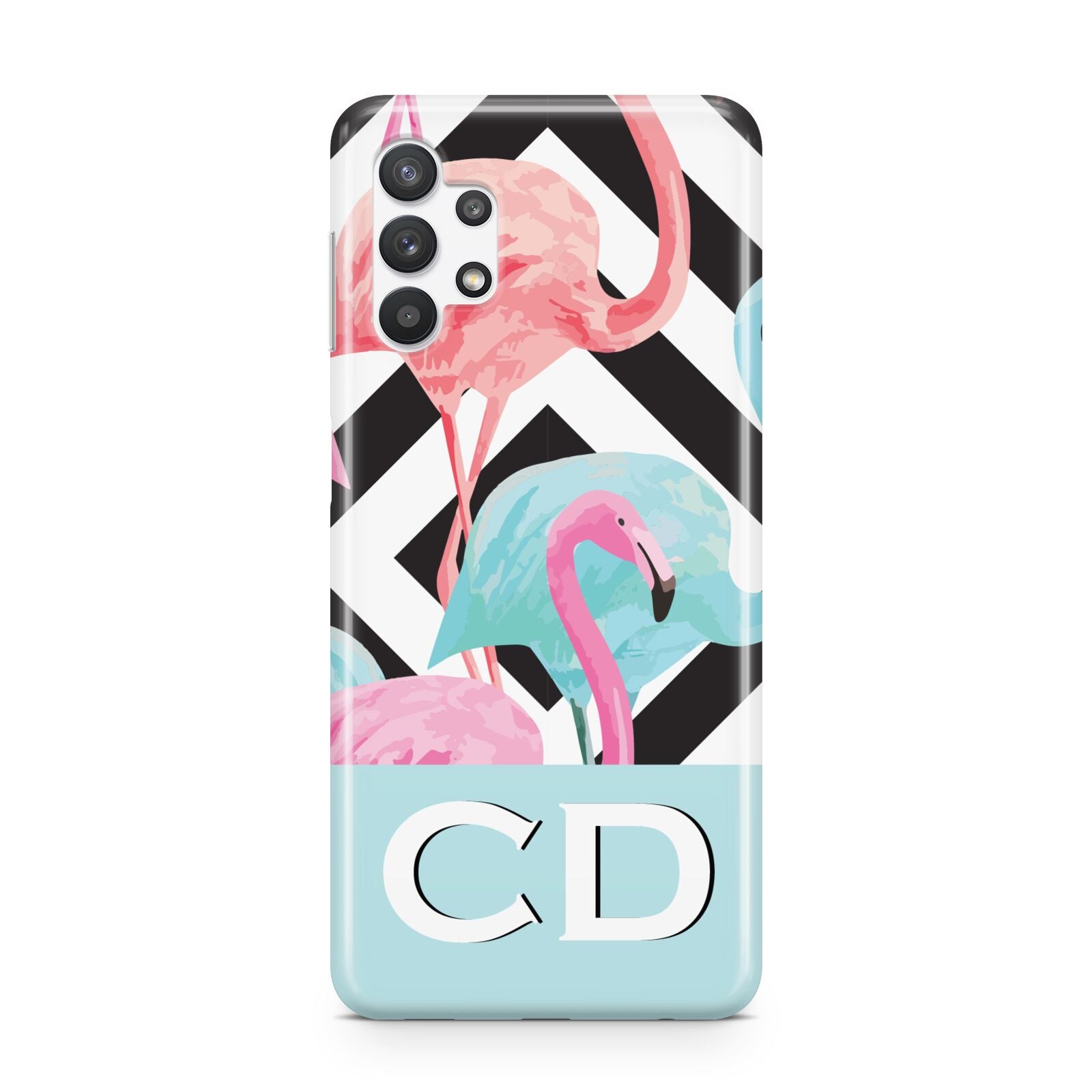 Blue Pink Flamingos Samsung A32 5G Case