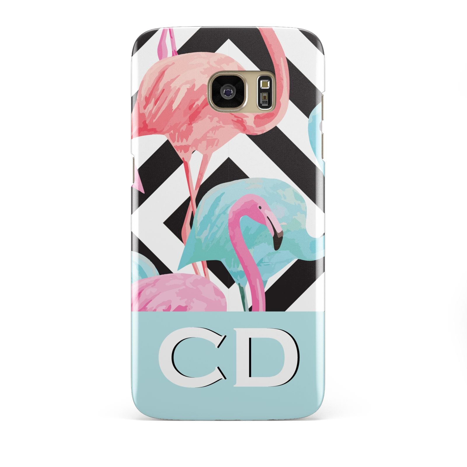 Blue Pink Flamingos Samsung Galaxy S7 Edge Case