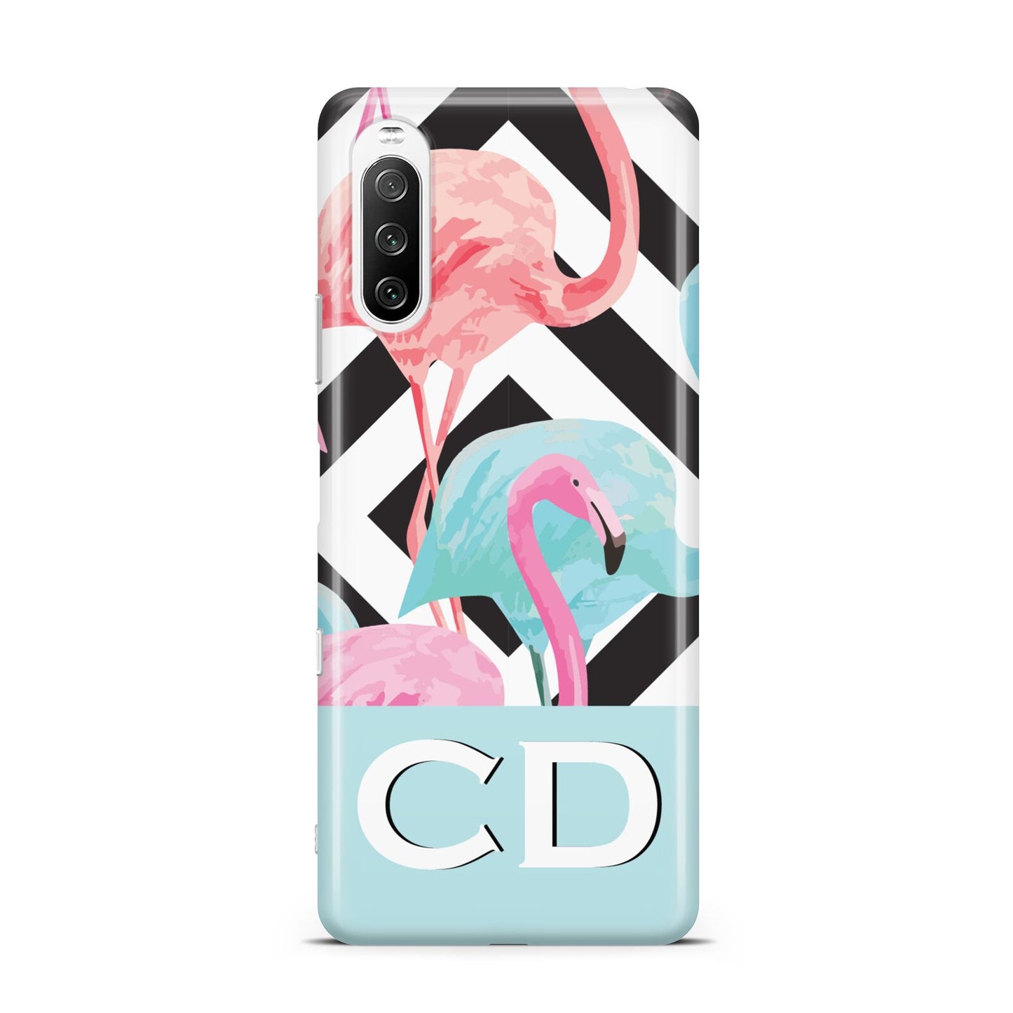 Blue Pink Flamingos Sony Xperia 10 III Case