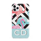 Blue Pink Flamingos iPhone 11 Pro Max 3D Tough Case