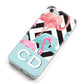 Blue Pink Flamingos iPhone 8 Bumper Case on Silver iPhone Alternative Image