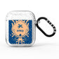 Blue Reindeer Personalised AirPods Glitter Case