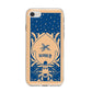 Blue Reindeer Personalised iPhone 8 Bumper Case on Silver iPhone