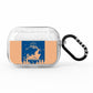 Blue Santas Sleigh Personalised AirPods Pro Glitter Case