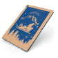 Blue Santas Sleigh Personalised Apple iPad Case on Grey iPad Side View