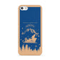 Blue Santas Sleigh Personalised Apple iPhone 5 Case