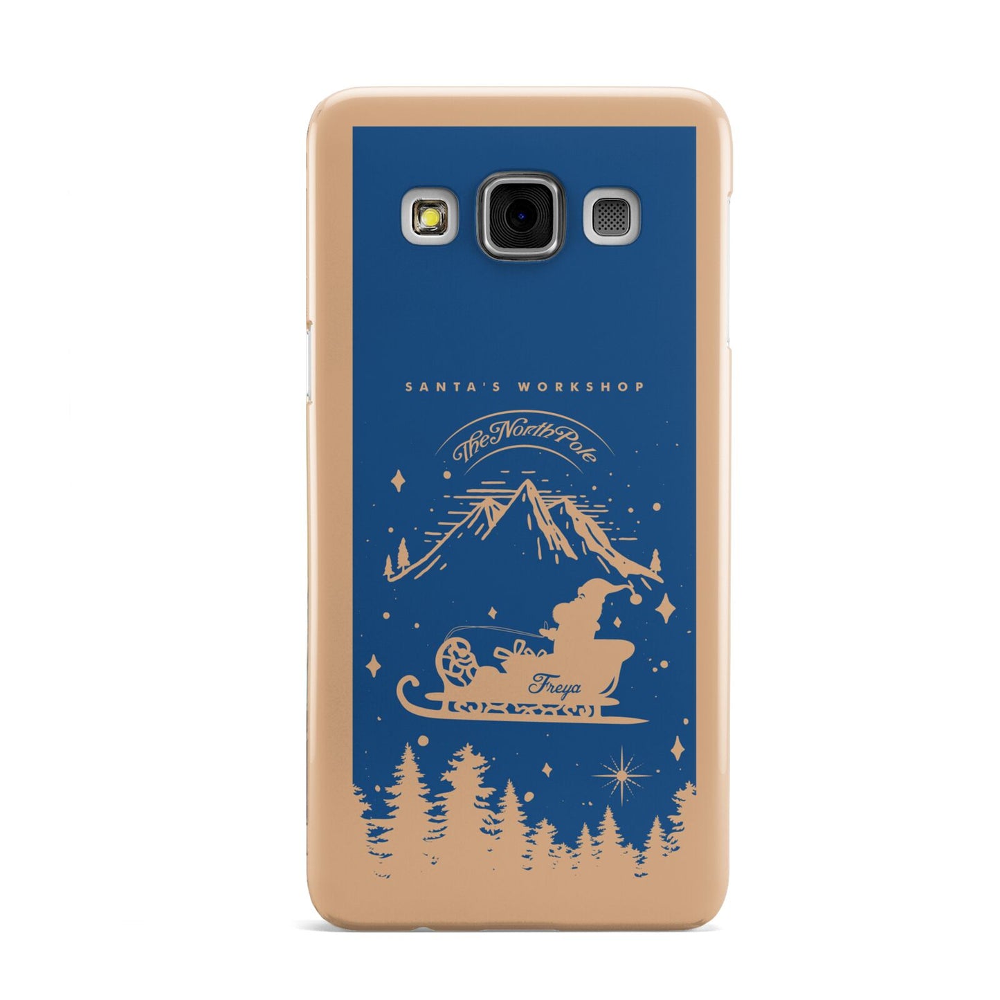 Blue Santas Sleigh Personalised Samsung Galaxy A3 Case