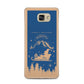 Blue Santas Sleigh Personalised Samsung Galaxy A5 2016 Case on gold phone
