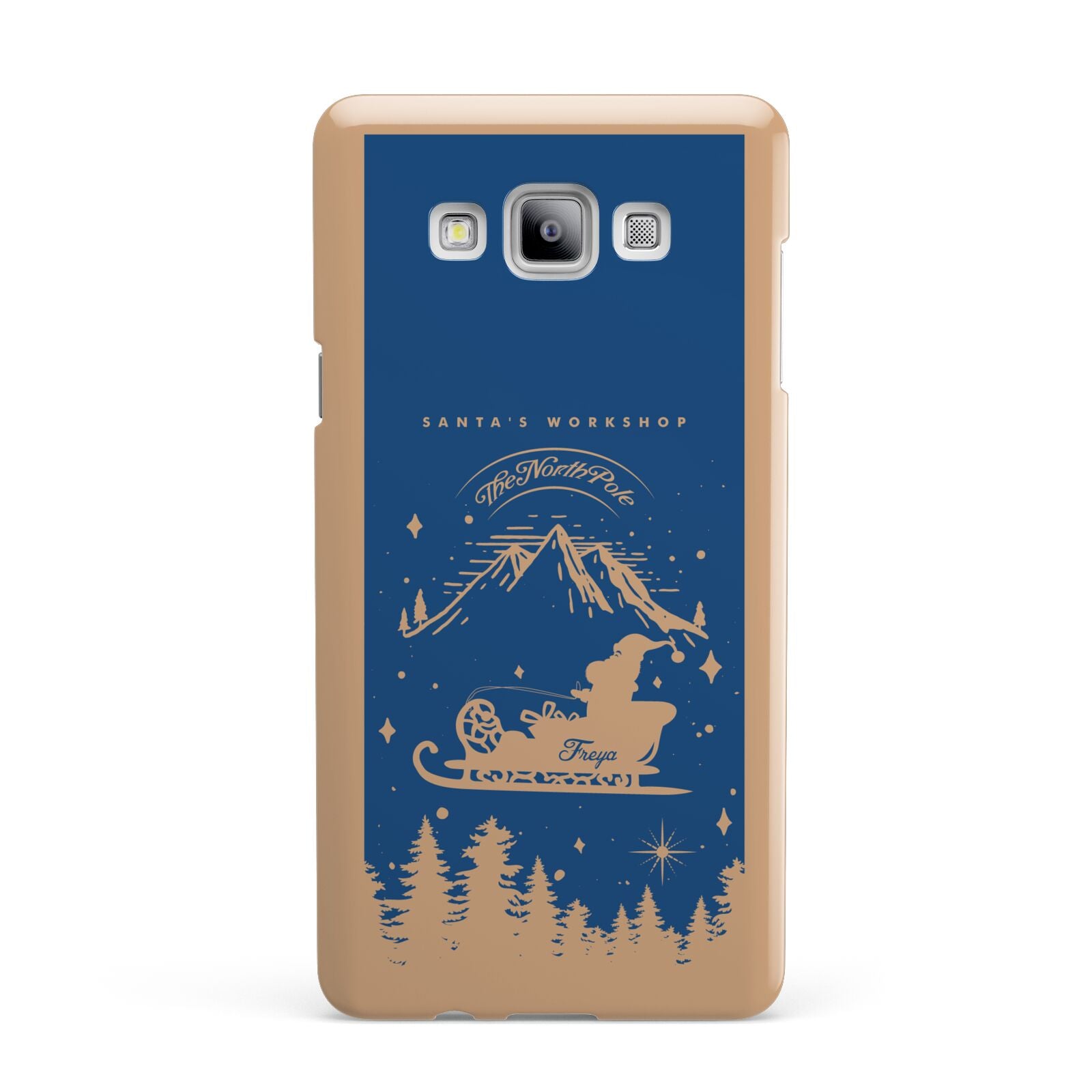 Blue Santas Sleigh Personalised Samsung Galaxy A7 2015 Case