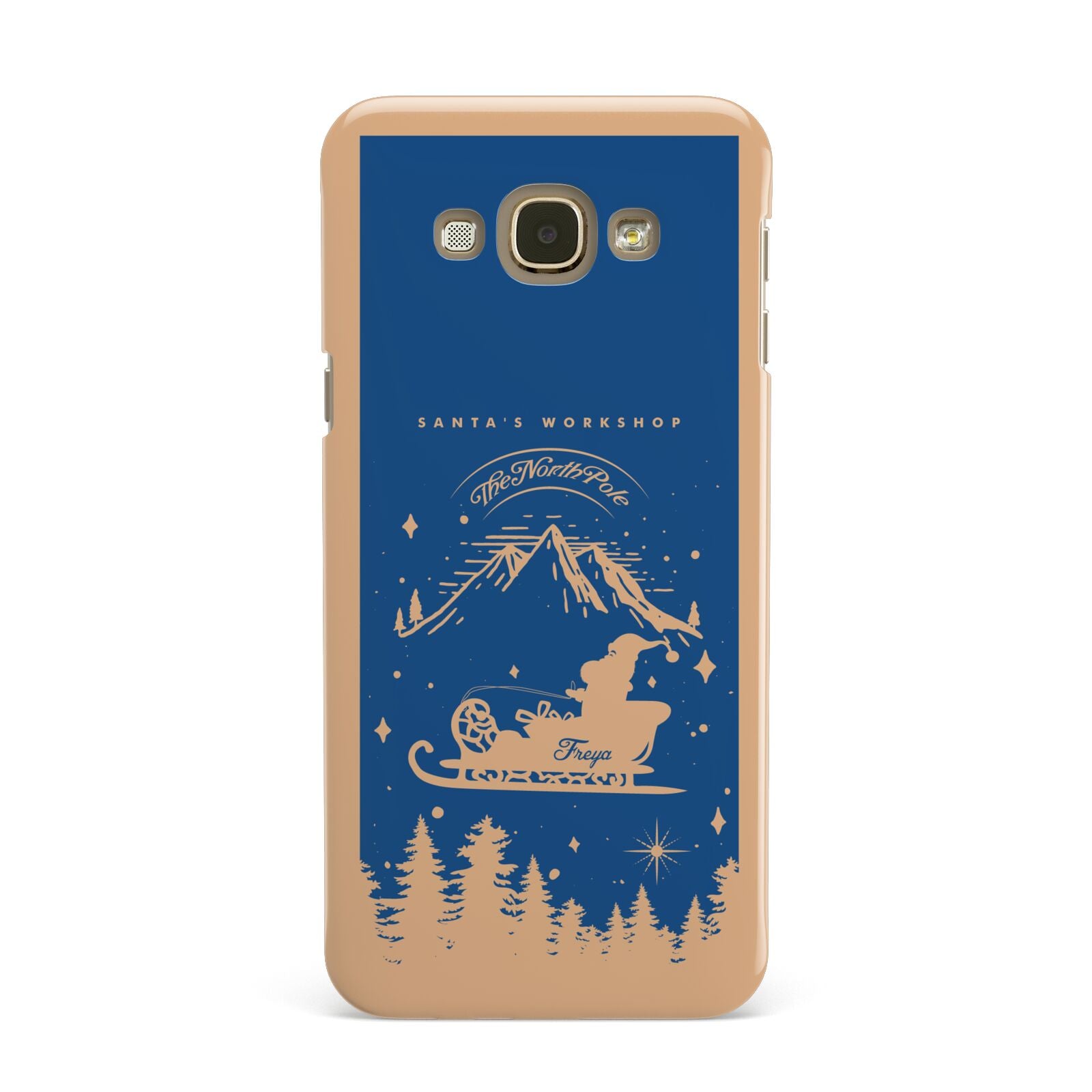 Blue Santas Sleigh Personalised Samsung Galaxy A8 Case