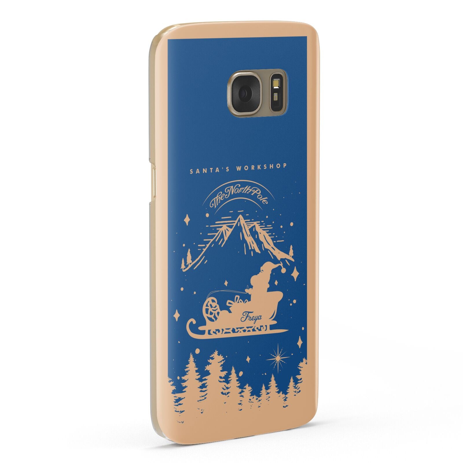 Blue Santas Sleigh Personalised Samsung Galaxy Case Fourty Five Degrees