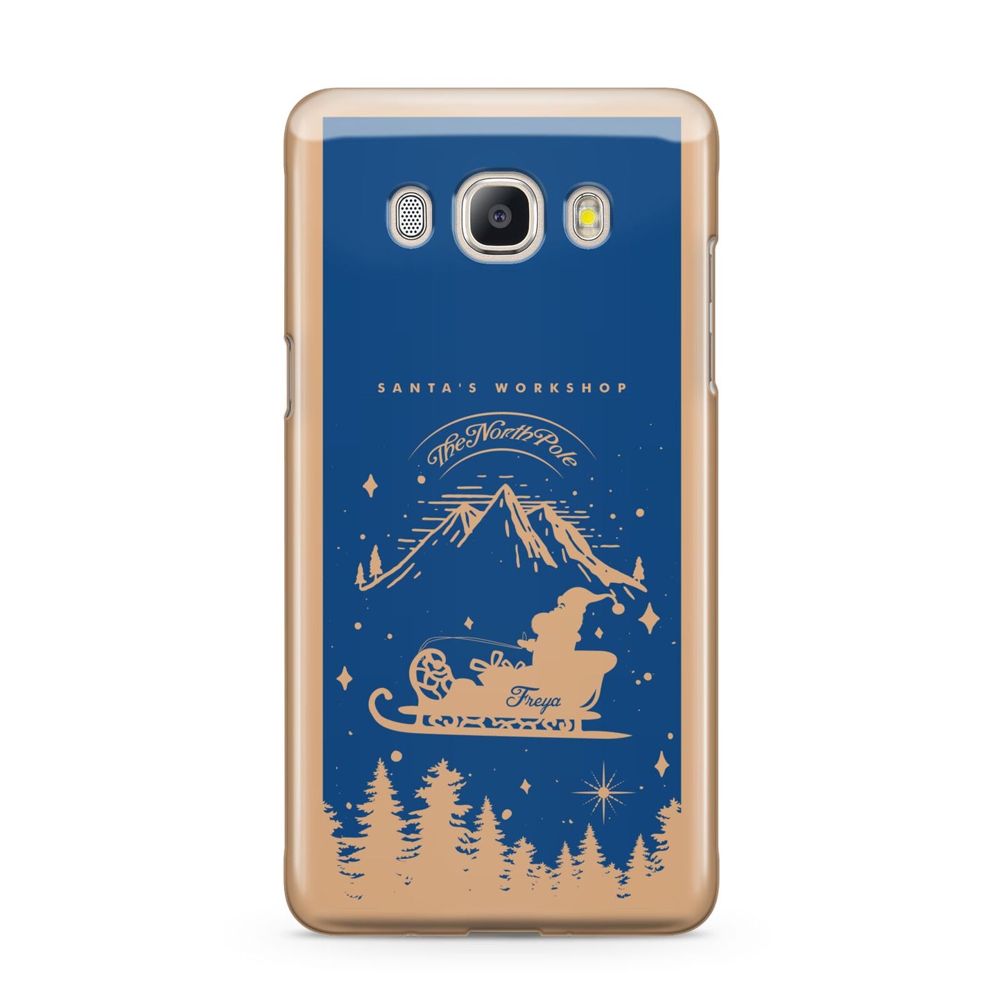 Blue Santas Sleigh Personalised Samsung Galaxy J5 2016 Case