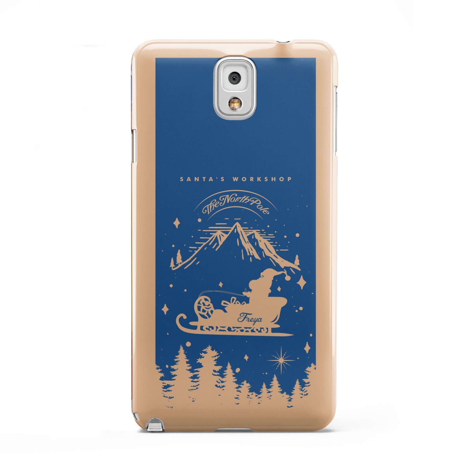 Blue Santas Sleigh Personalised Samsung Galaxy Note 3 Case