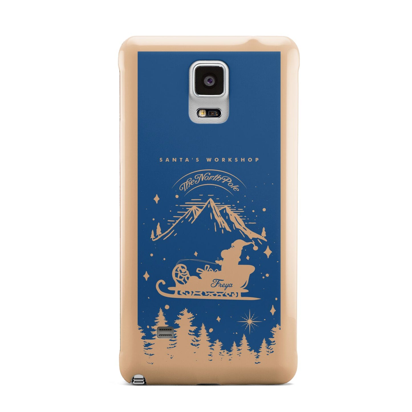Blue Santas Sleigh Personalised Samsung Galaxy Note 4 Case