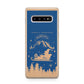 Blue Santas Sleigh Personalised Samsung Galaxy S10 Plus Case