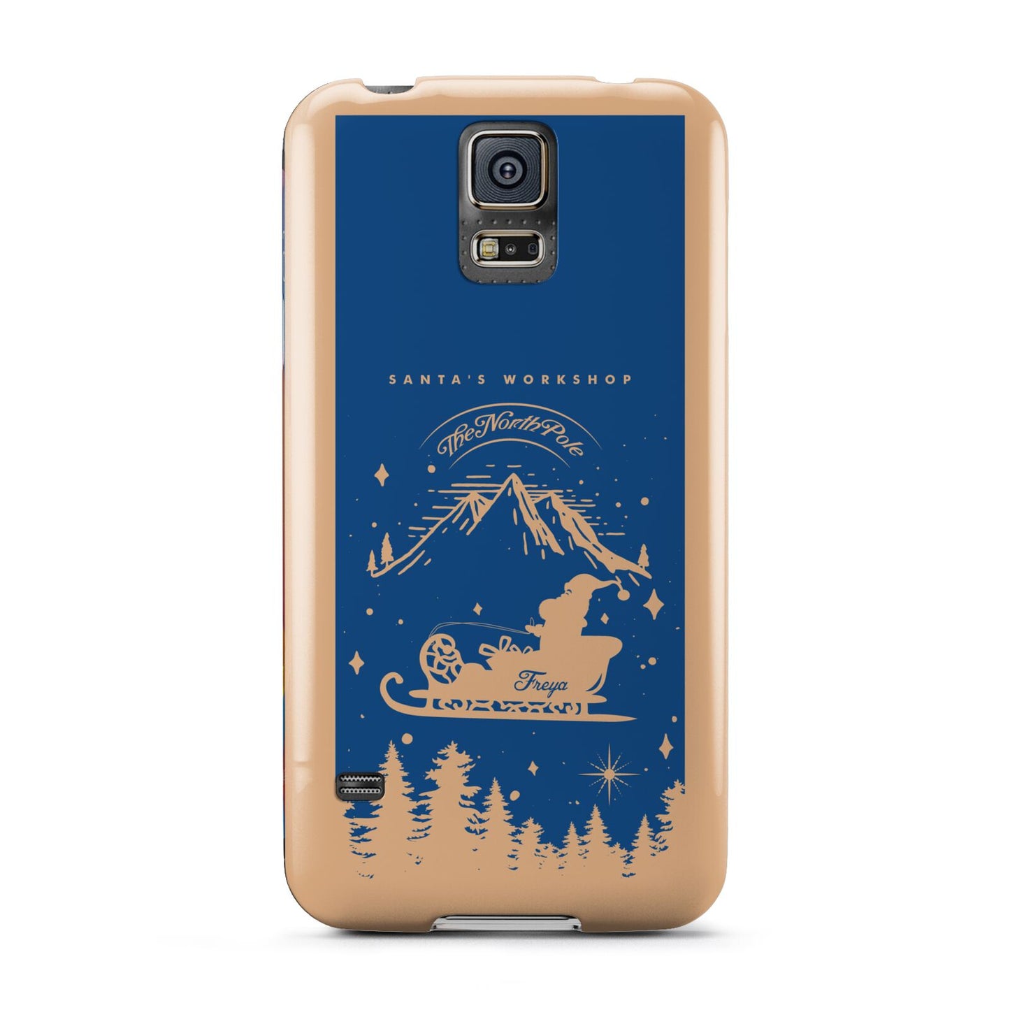 Blue Santas Sleigh Personalised Samsung Galaxy S5 Case