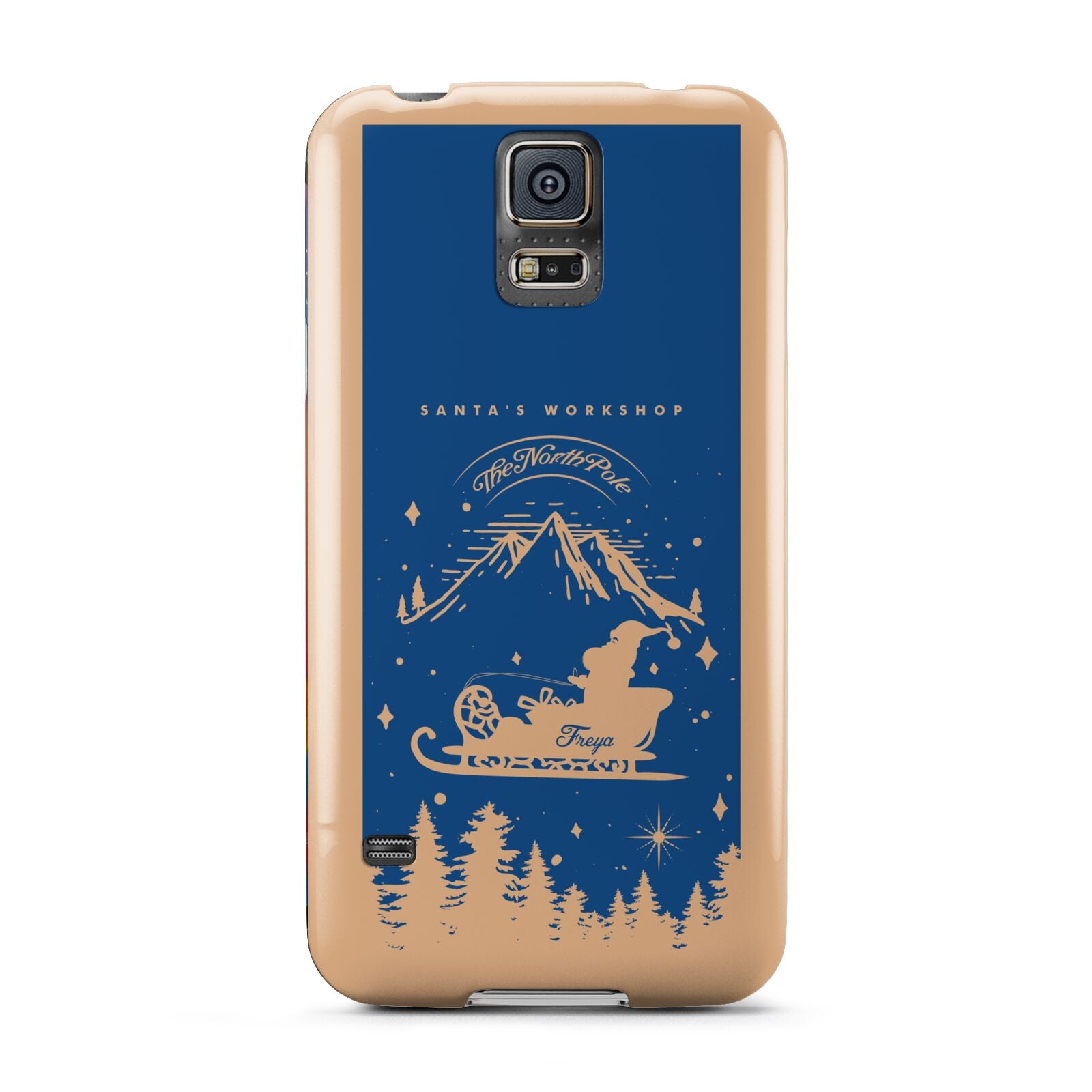 Blue Santas Sleigh Personalised Samsung Galaxy S5 Case