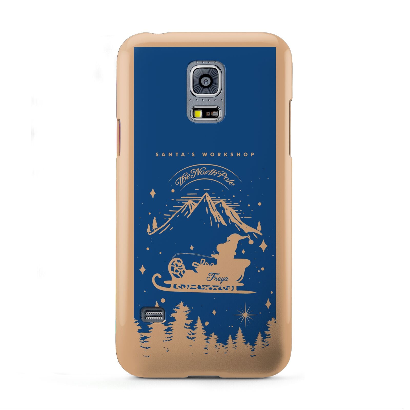 Blue Santas Sleigh Personalised Samsung Galaxy S5 Mini Case