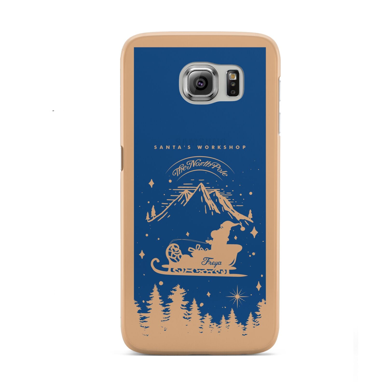 Blue Santas Sleigh Personalised Samsung Galaxy S6 Case