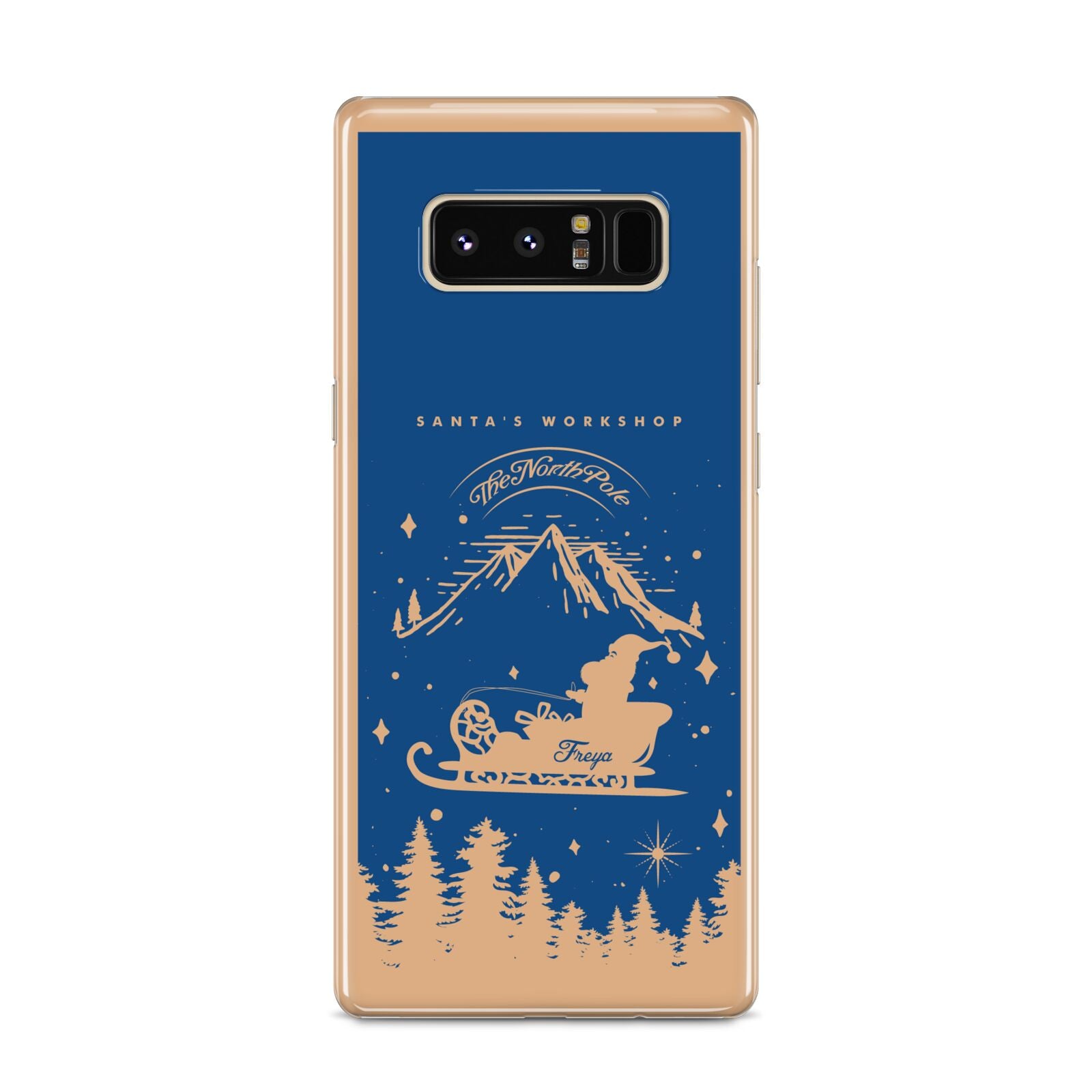 Blue Santas Sleigh Personalised Samsung Galaxy S8 Case
