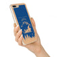 Blue Santas Sleigh Personalised iPhone 7 Plus Bumper Case on Gold iPhone Alternative Image