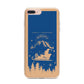 Blue Santas Sleigh Personalised iPhone 7 Plus Bumper Case on Rose Gold iPhone