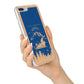 Blue Santas Sleigh Personalised iPhone 7 Plus Bumper Case on Silver iPhone Alternative Image