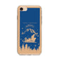 Blue Santas Sleigh Personalised iPhone 8 Bumper Case on Rose Gold iPhone