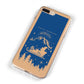 Blue Santas Sleigh Personalised iPhone 8 Plus Bumper Case on Gold iPhone Alternative Image