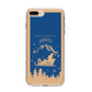 Blue Santas Sleigh Personalised iPhone 8 Plus Bumper Case on Gold iPhone