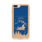 Blue Santas Sleigh Personalised iPhone 8 Plus Bumper Case on Silver iPhone
