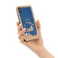 Blue Santas Sleigh Personalised iPhone X Bumper Case on Black iPhone Alternative Image 2