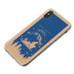 Blue Santas Sleigh Personalised iPhone X Bumper Case on Black iPhone