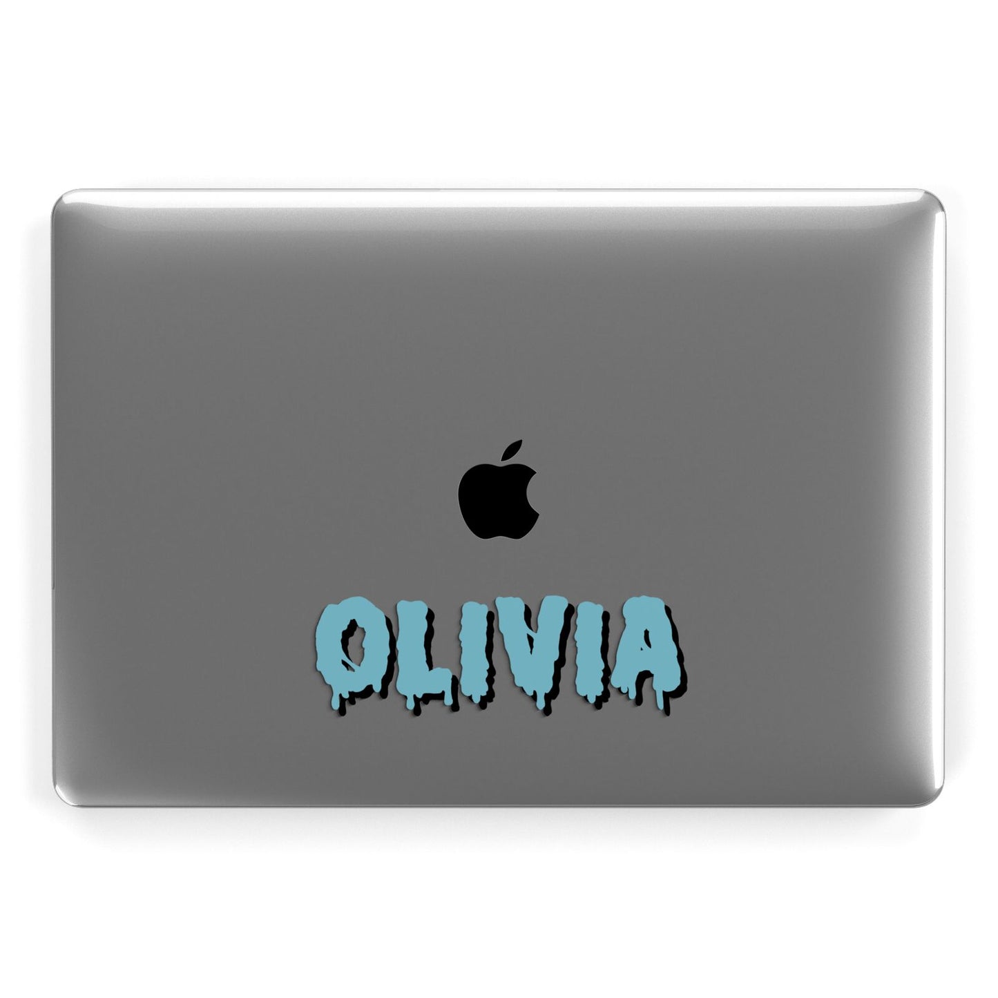 Blue Slime Text Apple MacBook Case