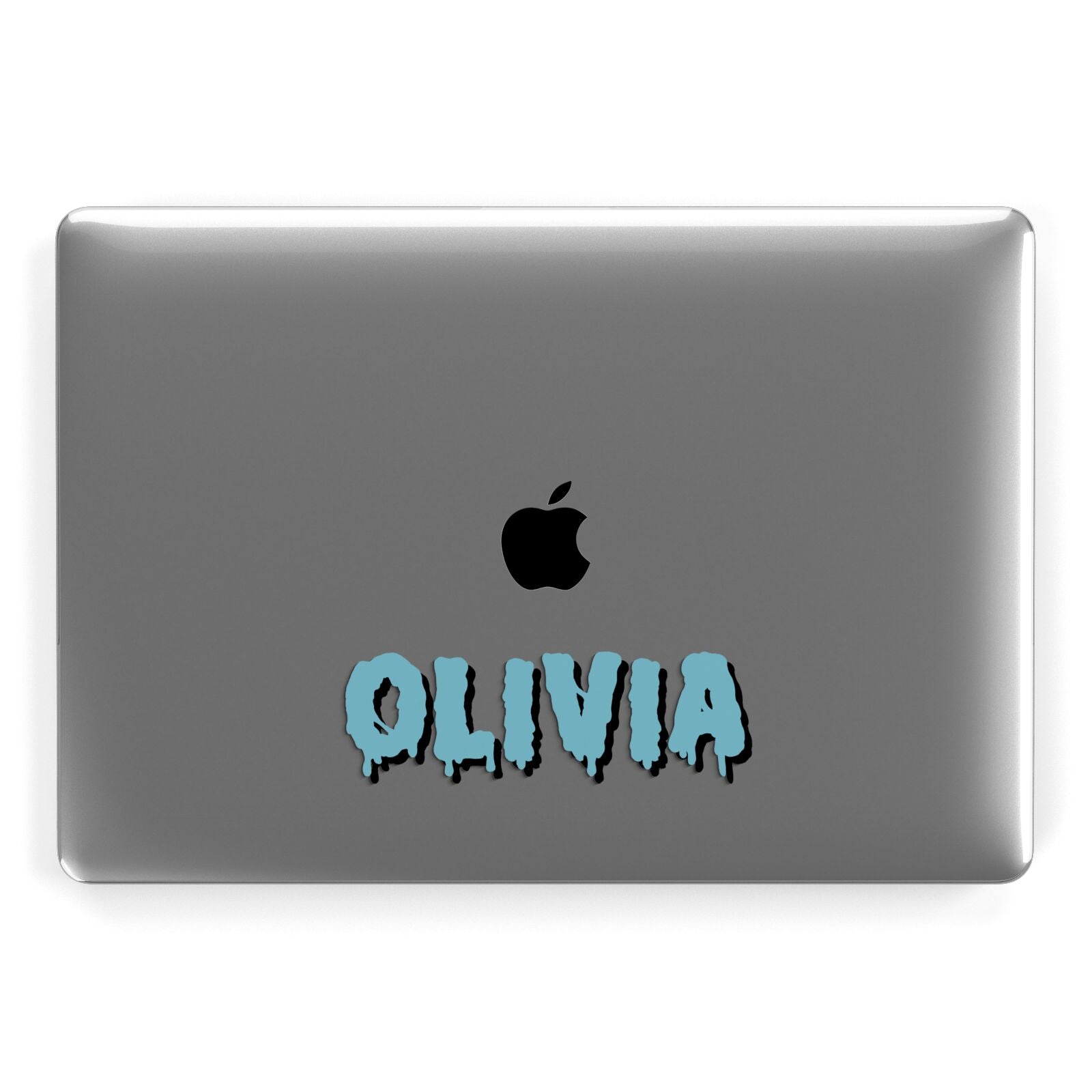 Blue Slime Text Apple MacBook Case