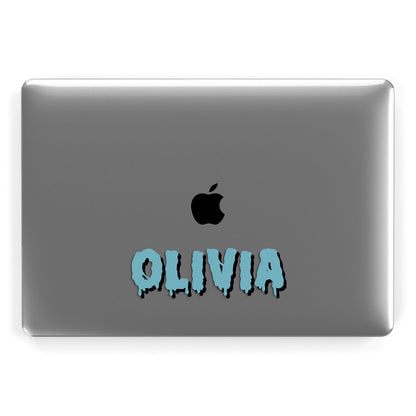 Blue Slime Text Apple MacBook Case