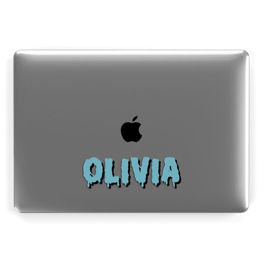 Blue Slime Text Apple MacBook Case