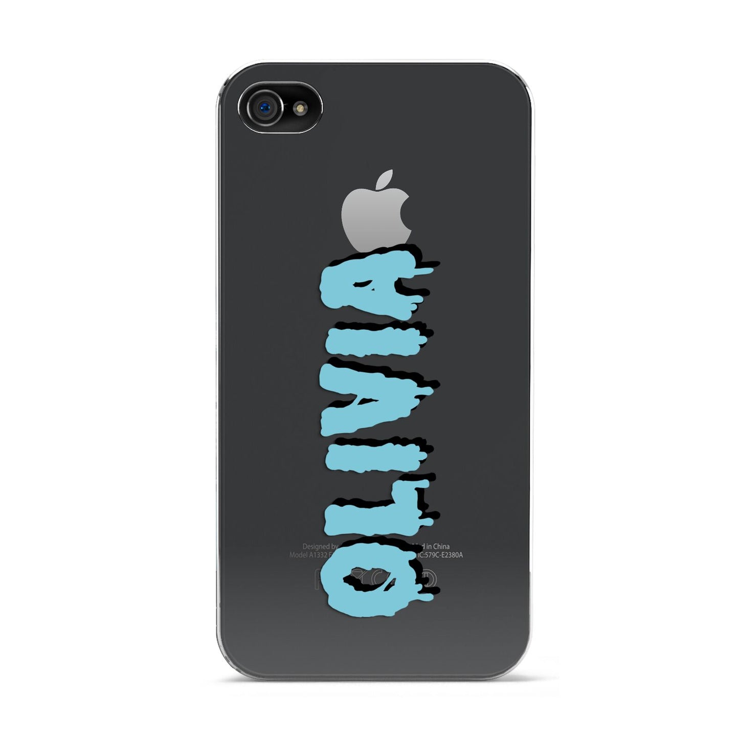 Blue Slime Text Apple iPhone 4s Case