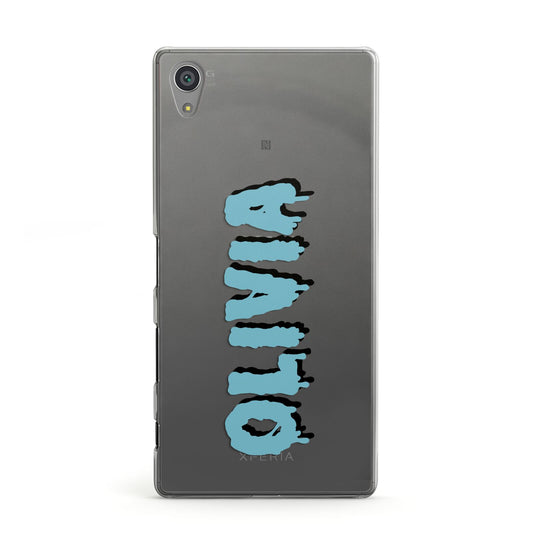 Blue Slime Text Sony Xperia Case