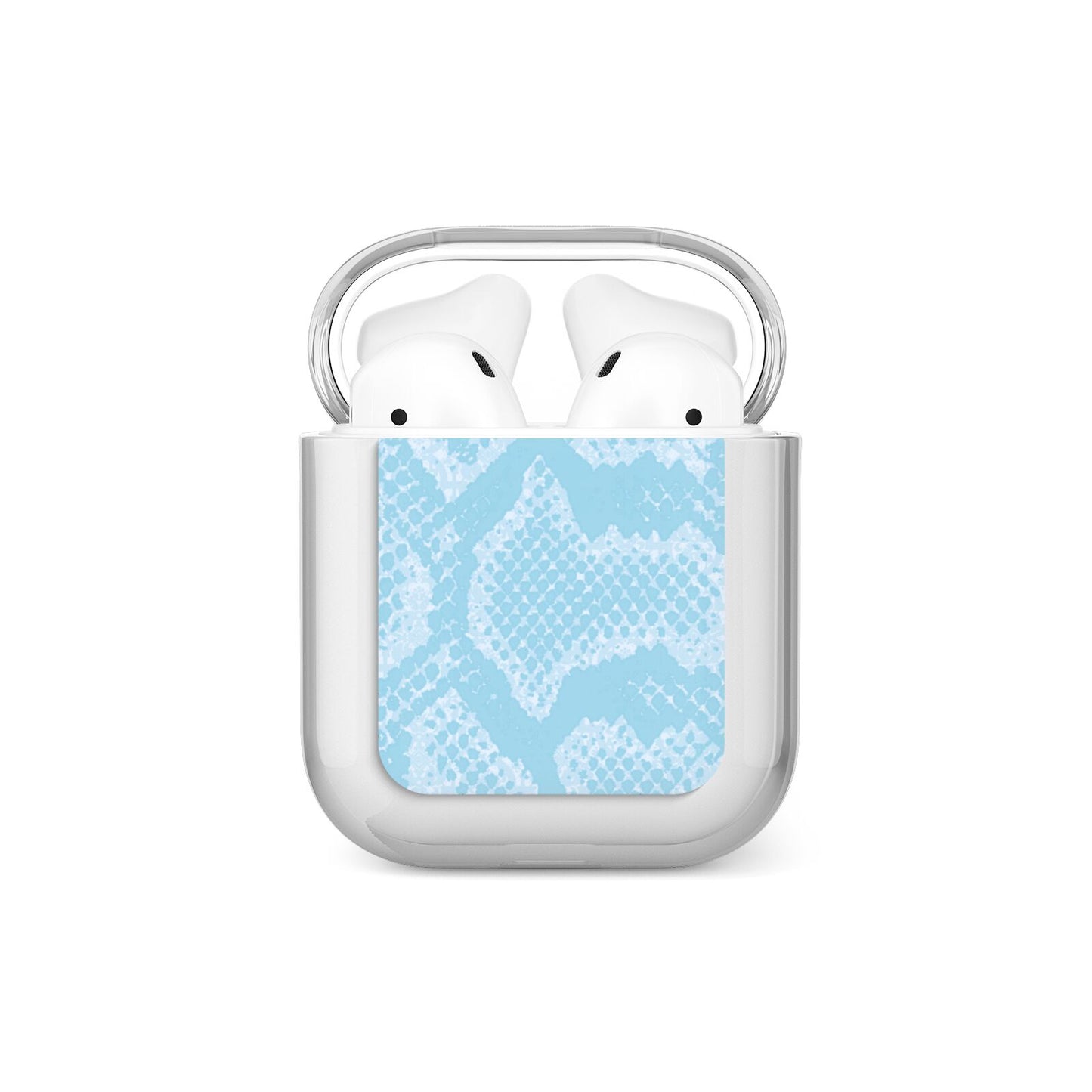 Blue Snakeskin AirPods Case