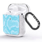 Blue Snakeskin AirPods Glitter Case Side Image