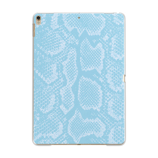 Blue Snakeskin Apple iPad Gold Case