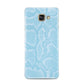 Blue Snakeskin Samsung Galaxy A3 2016 Case on gold phone