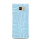 Blue Snakeskin Samsung Galaxy A7 2016 Case on gold phone
