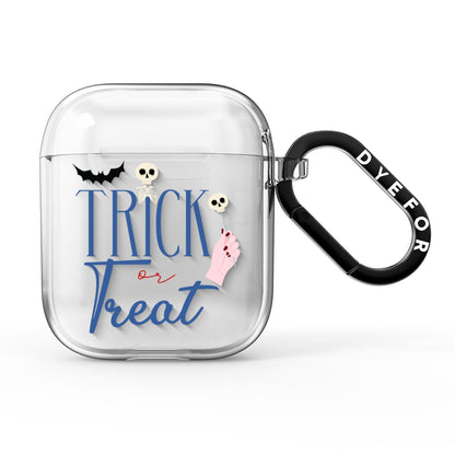 Blue Trick or Treat AirPods Clear Case