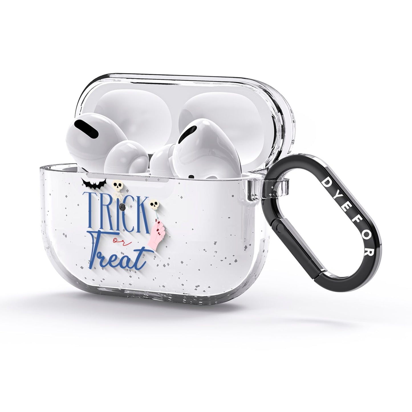 Blue Trick or Treat AirPods Glitter Case 3rd Gen Side Image