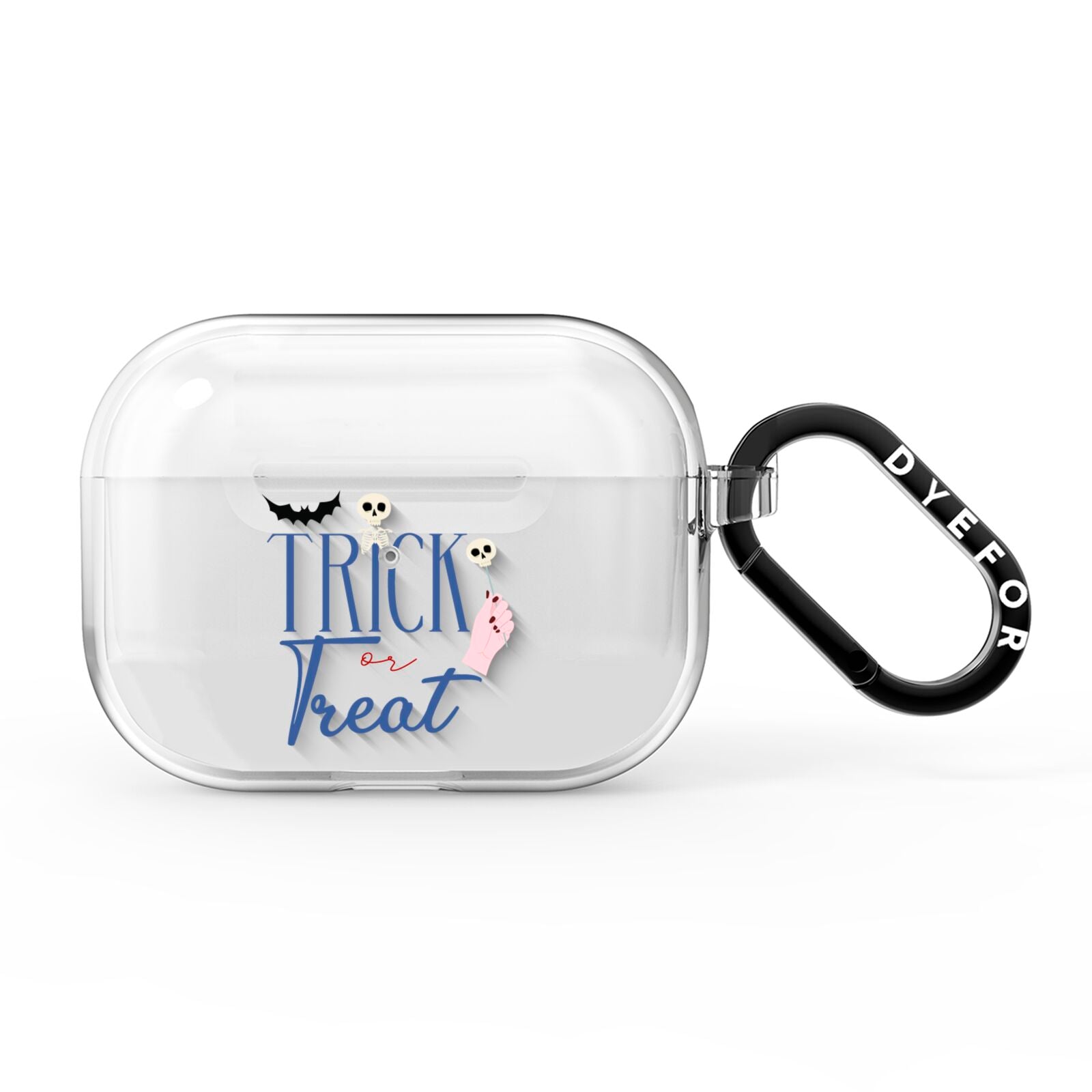 Blue Trick or Treat AirPods Pro Clear Case