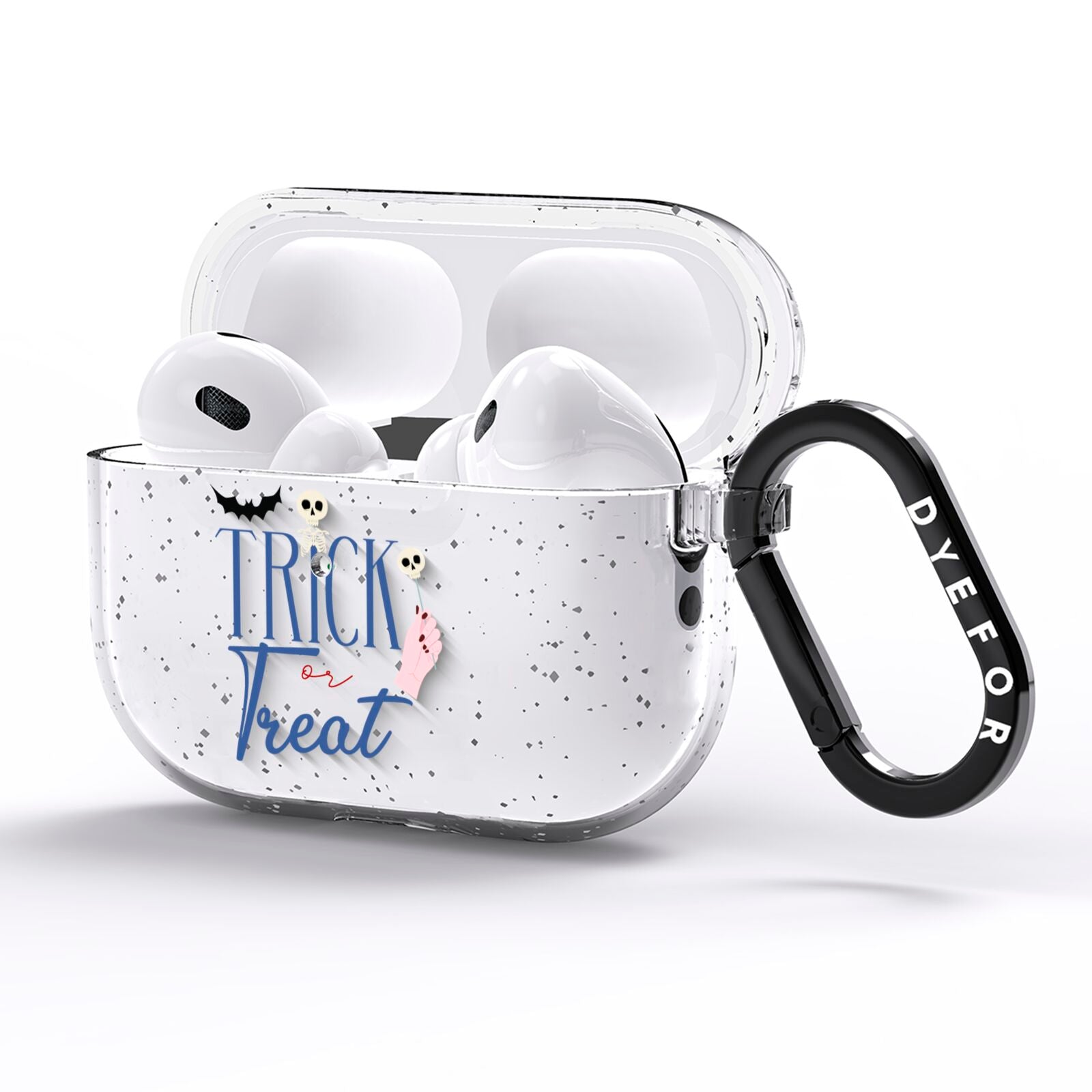 Blue Trick or Treat AirPods Pro Glitter Case Side Image